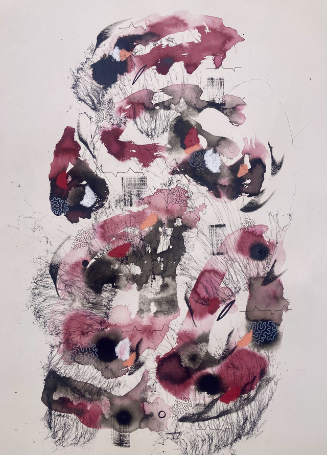 Original mix media on paper 56x76cm