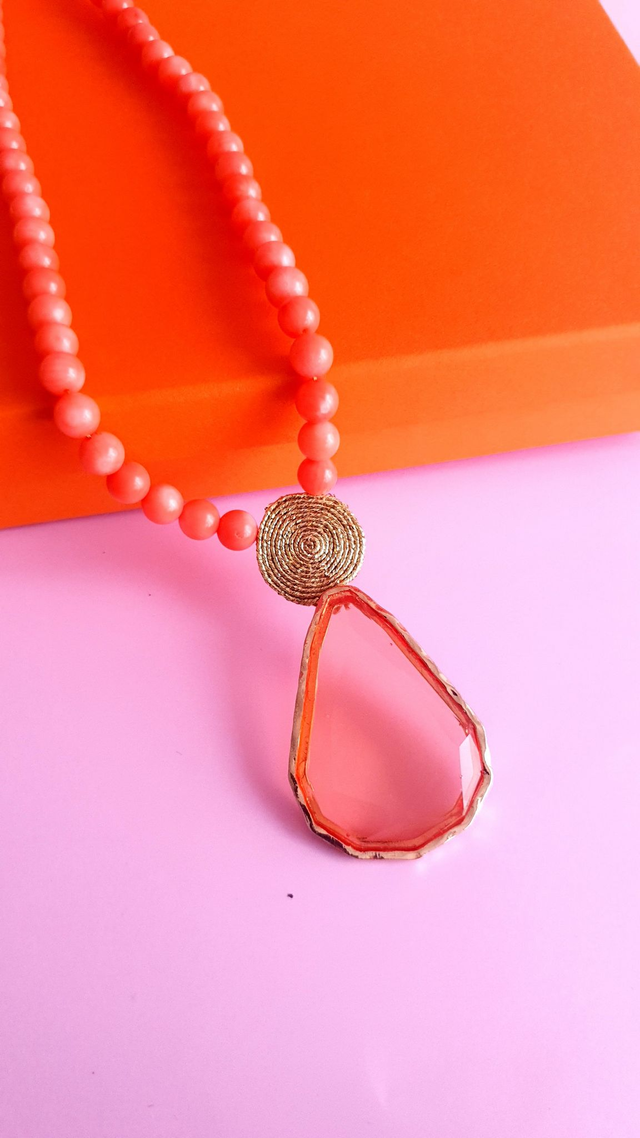 Collier Tourbillons corail