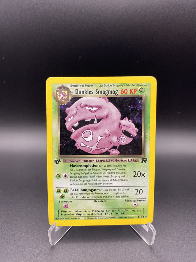 Dunkles Smogmog (14/82) Team Rocket - Excellent - DE - Holo Rare - 1st Edition
