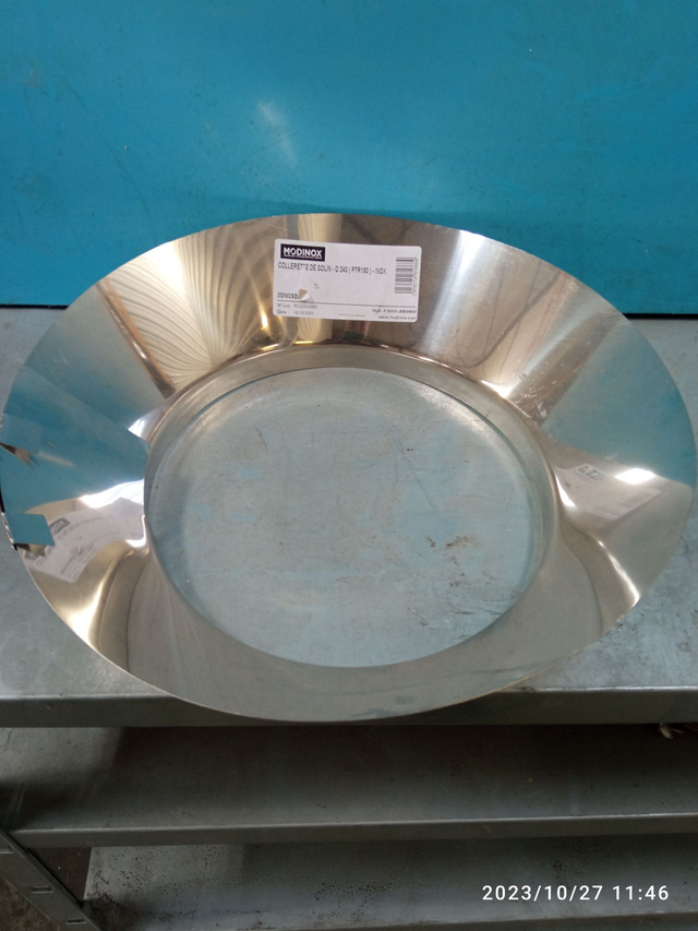 PTR30 - collerette de solin D180240 INOX - 2DIVCSOL240 PTR30 - 