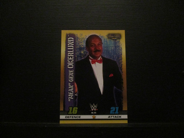 "Mean" Gene Okerlund - Hall Of Fame Slam Attax 10th Edition Original Trading Card #272