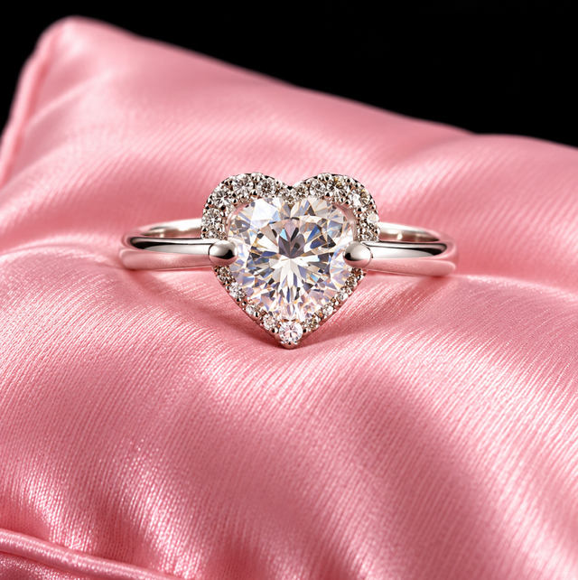 10ct Filled White Gold &amp; CZ Ring