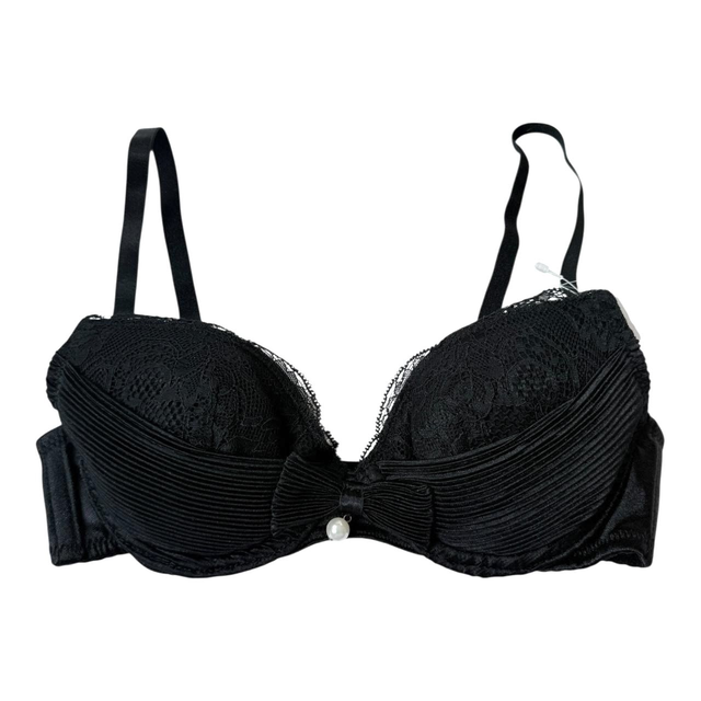 Black lace pearl Japanese Bra UK 30A, 32B