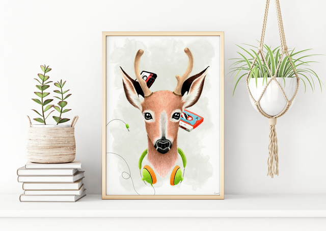 Poster d&#039;un cerf