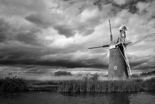 'How Hill Mill' by William Lumby (A4 print - with mount that fits an A3 frame)