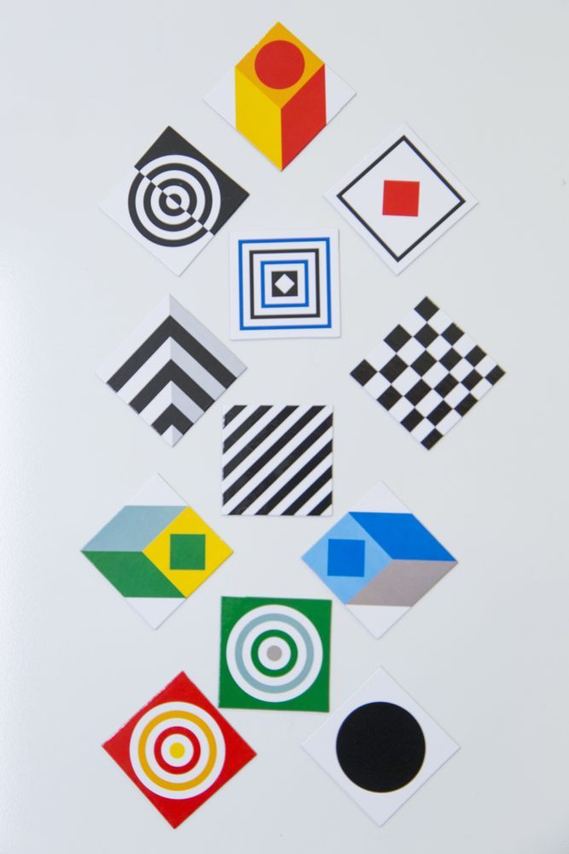 Magnets  Op Art inspiré de Victor Vasarely 