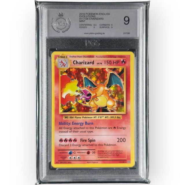 Glurak Holo 11/108 | PGS 9 Mint | XY Evolutions | Englisch