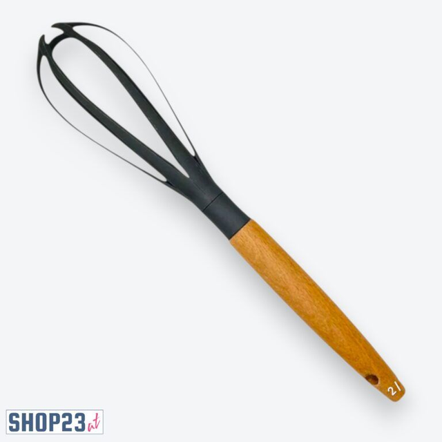 Eleganter Schneebesen mit Holzgriff