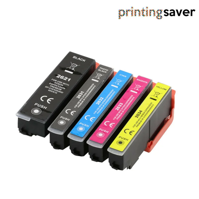 Epson XP-510 XP-600 XP-610 XP-605 XP-615 XP-620 XP-625, 5 in the set 