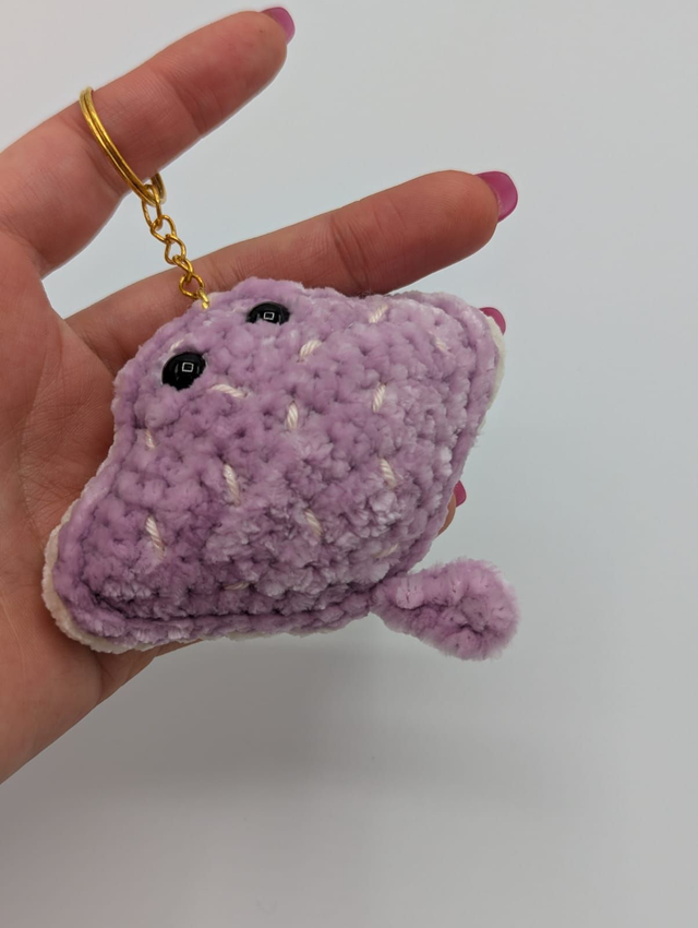 Porte-clés méduse au crochet – fait main