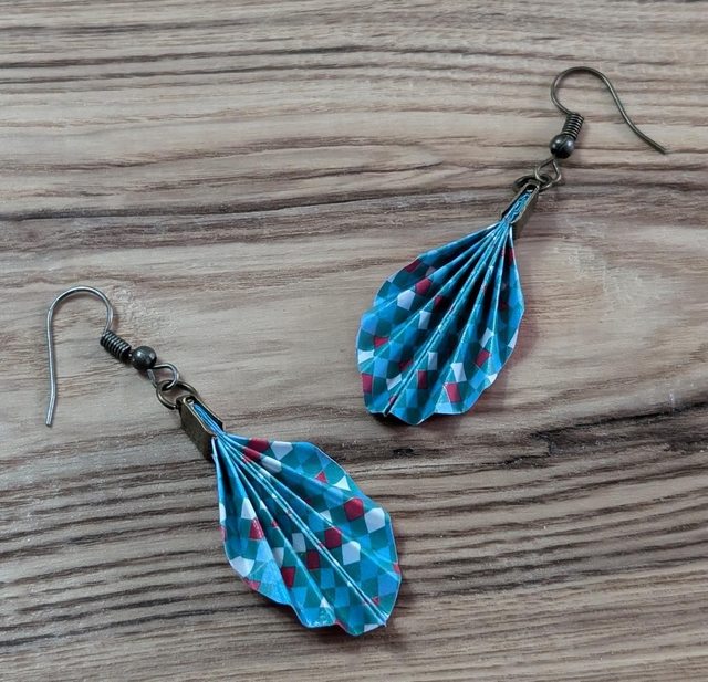 Boucles d'oreilles origami 