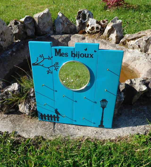 Porte bijoux bleu