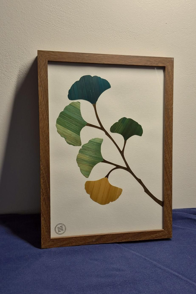 🌿 Tableaux Signature • Branche de Ginkgo