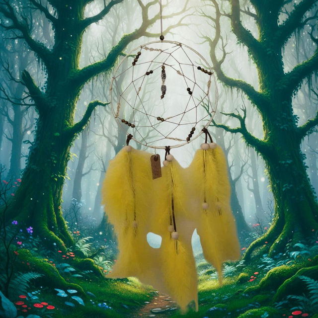 Attrape-Rêve en Citrine et Oeil de Tigre