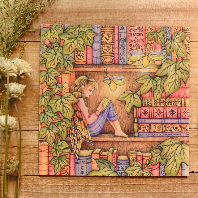 &quot;Book Fairy&quot; postcard