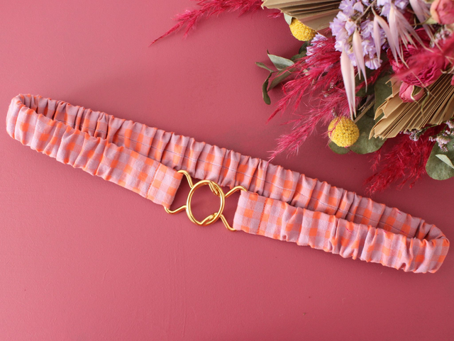 La ceinture élastique - VICHY ROSE - T1 (34-40)