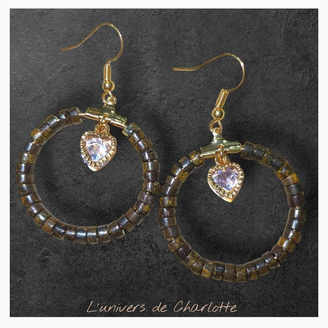 Boucles d'oreilles "Bronzite" BO-183