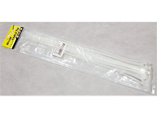 Valkoinen nippuside 6 x 400 mm, 20kpl