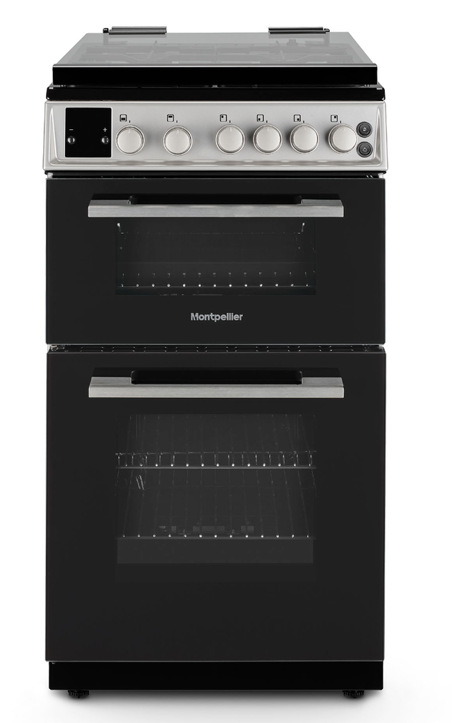 Montpellier MDOG50LS 50cm Double Gas Cooker in Silver