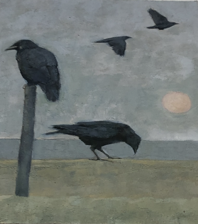 SP16 Left Alone With Our Day by Shelagh Popham,  Oil, 5 1/2x 7 1/4 inches