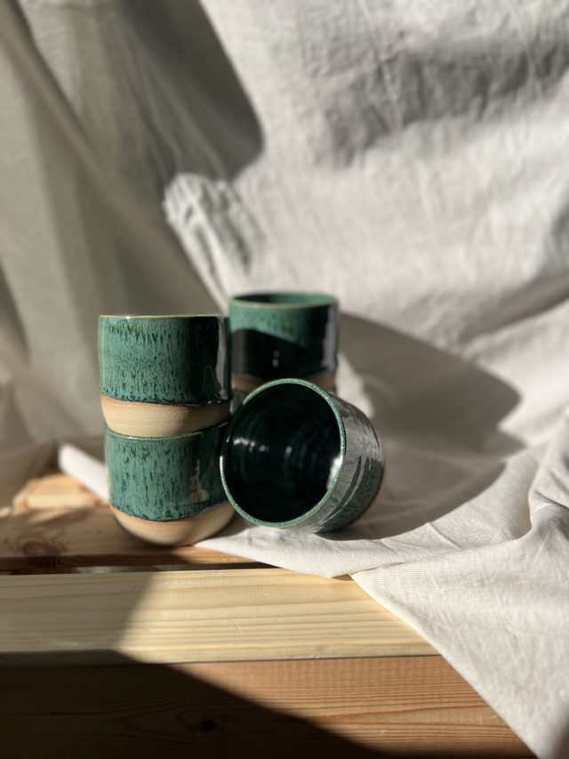 Cappuccinobecher Set "kiwi"