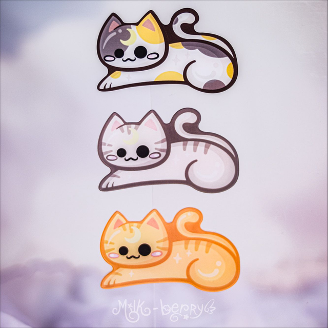 Pinces à cheveux Chat Kawaii Calico et Tigré