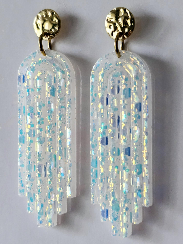 ARTY aux paillettes bleues holographiques