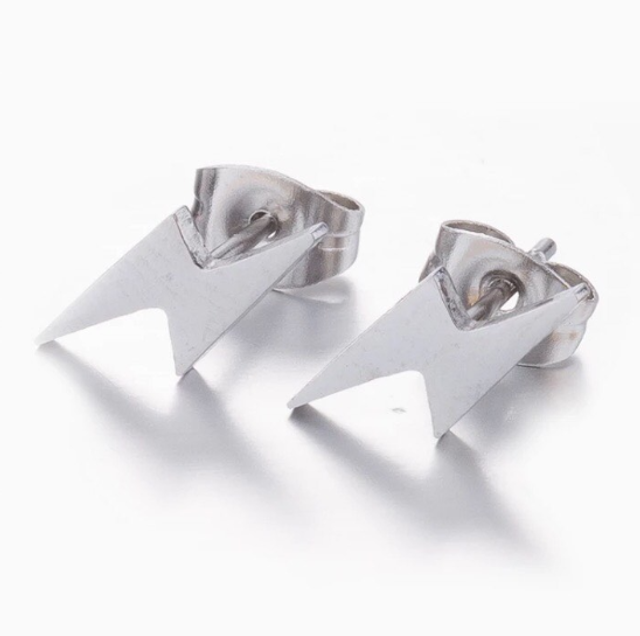 Lightening Bolt Stud Earrings