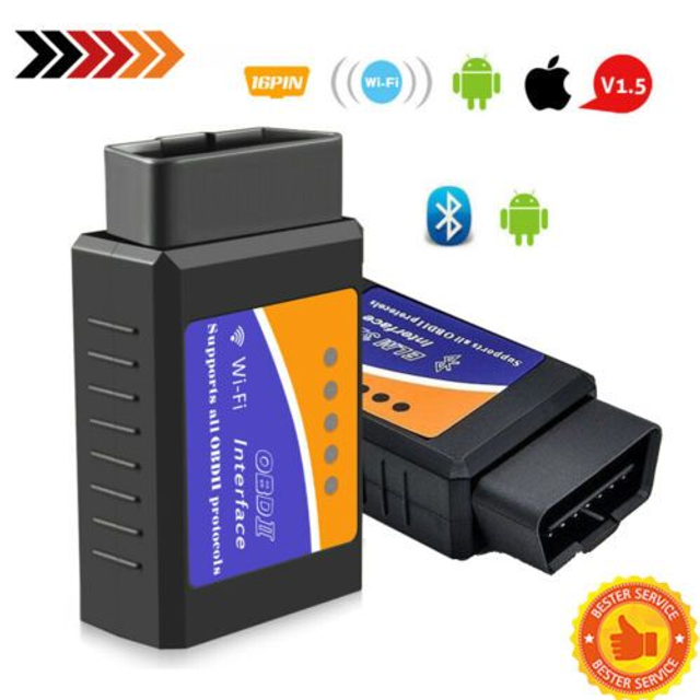 MMOBIEL ELM327 Bluetooth OBD2 Mini Adapter für Android/Windows - Blau