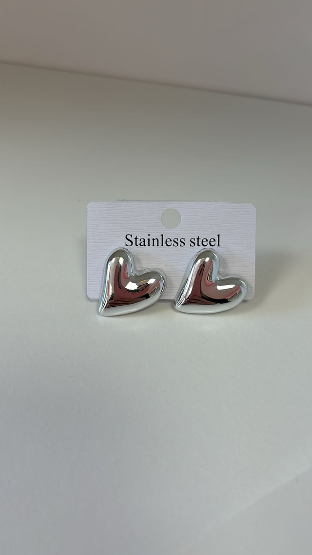 Orecchini acciaio cuore 