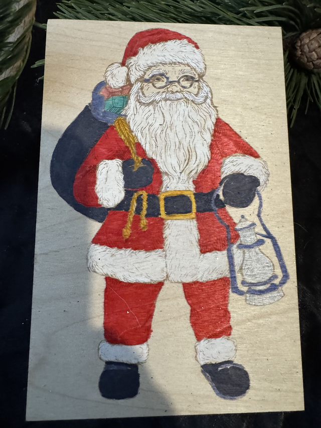 Santa Photo Painted