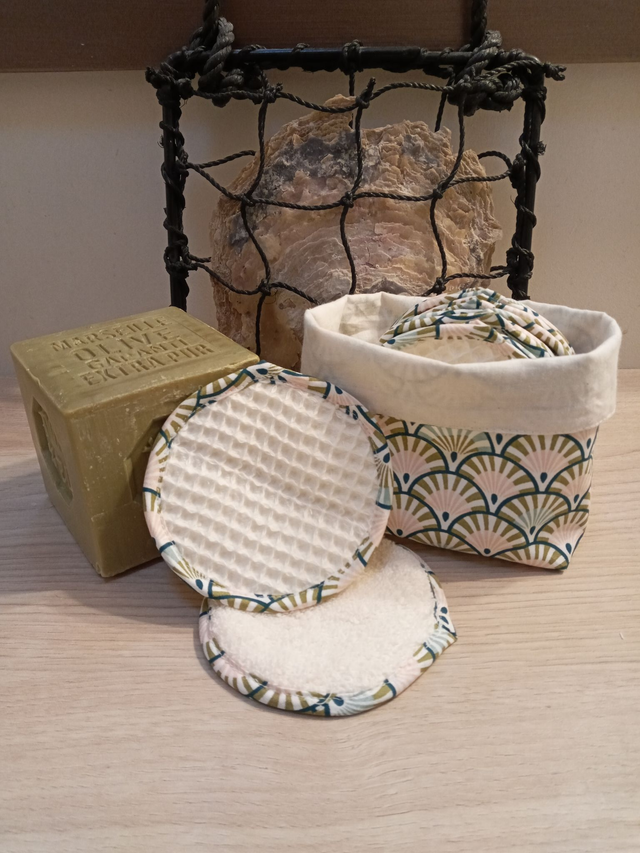 Lingettes Réutilisables (10) + Pochon Eventail