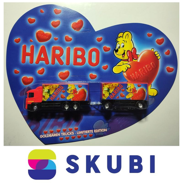 Reklamní kamion s vlekem - Scania - Haribo - model 1:87 H0