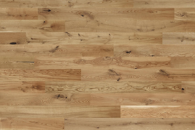 Chêne nature, rustique, verni, brossé