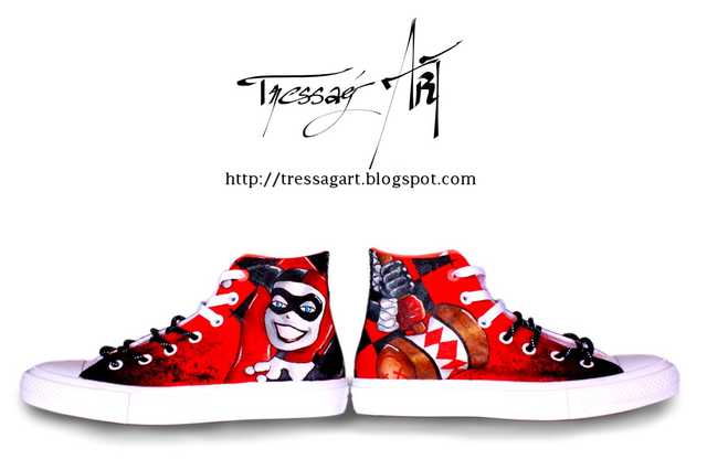Custom Shoes - Baskets customisées Harley Quinn - Converse 39 - TR027
