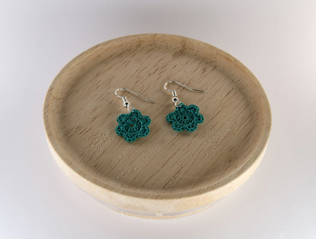 Boucles d’oreilles argentées - Hibiscus