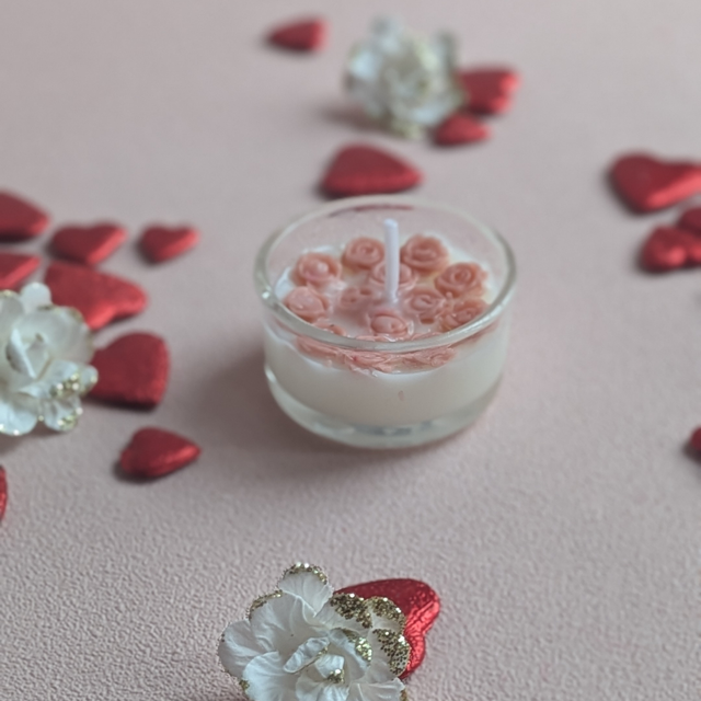 🕯️ Bougie chauffe-plat rose 16g – Jasmin