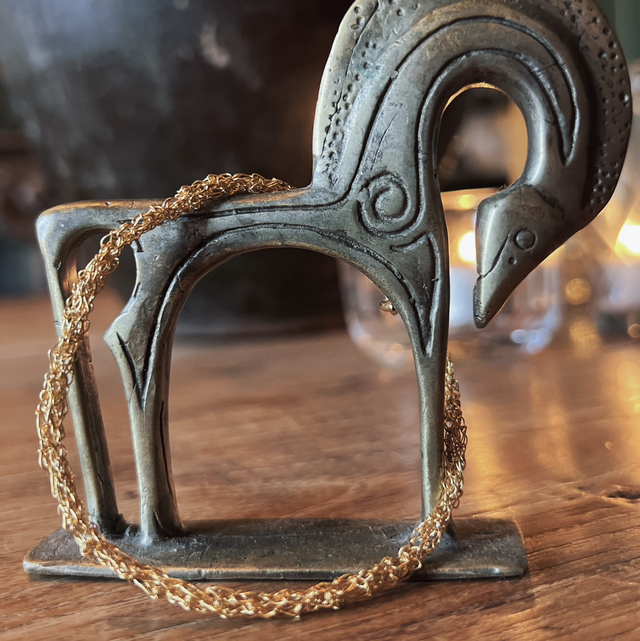 Armband gehaakt 24 karaat goud 