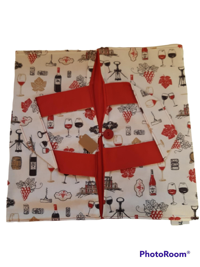 Sac à Tarte &quot;VIGNOBLE BLANC&quot; 🍇