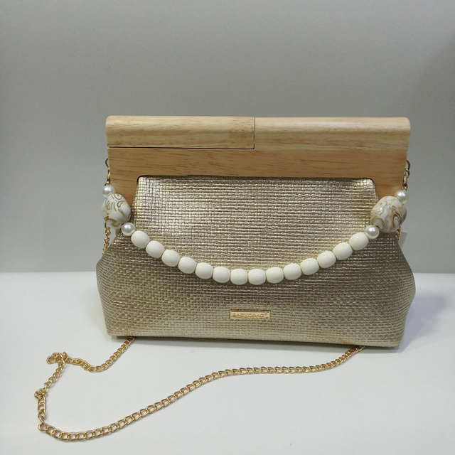 ΤΣΑΝΤΑΚΙ ΧΡΥΣΟ ΑΜΠΙΓΙΕ ΑΠΟ ΤΕΧΝΟΔΕΡΜΑ ΚΑΙ ΞΥΛΟ