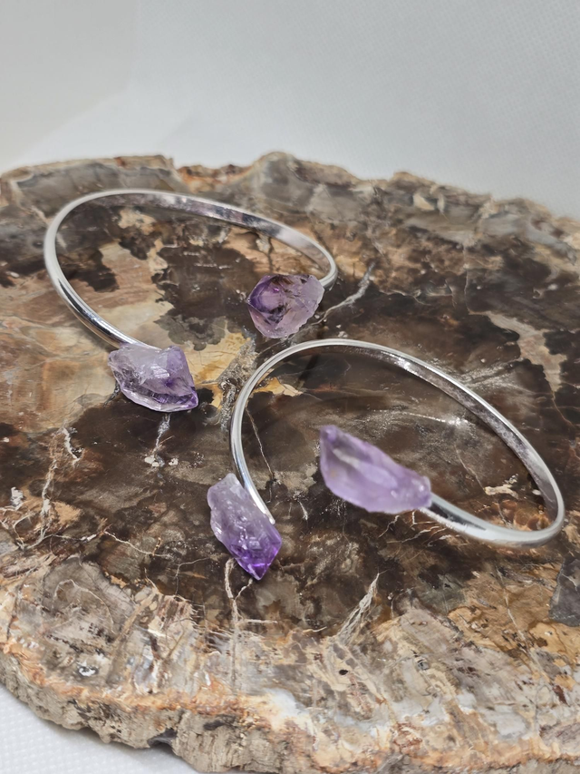 Bracelet jonc Améthyste 