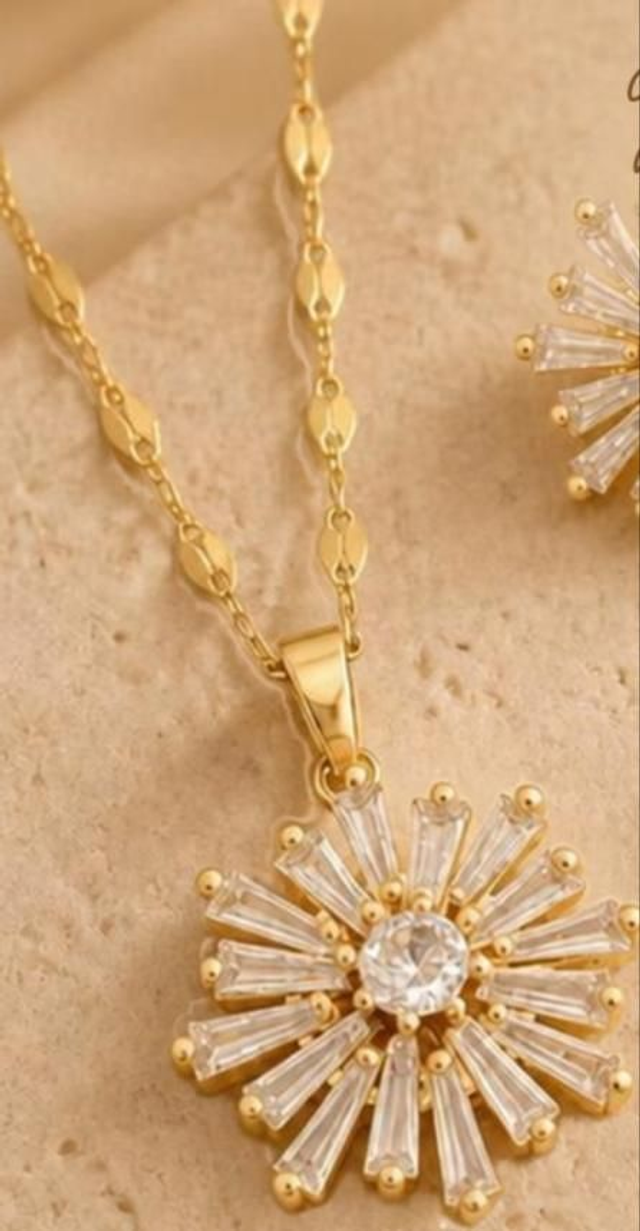 Collier flower shine dorée