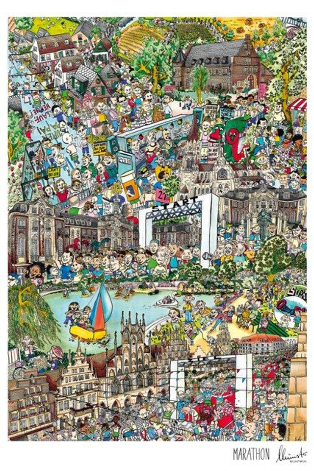 Münster-Wimmelbild Marathon