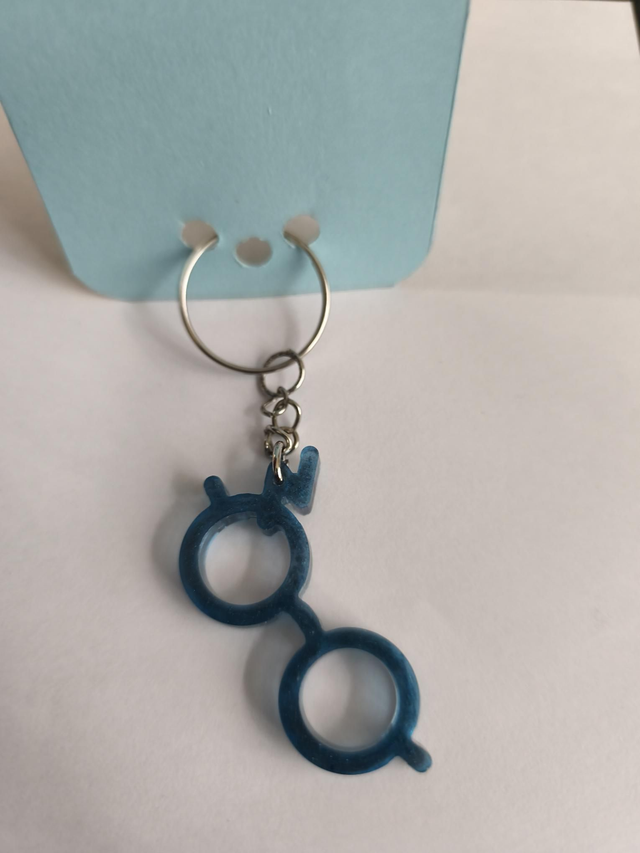 Porte-clé lunettes noir caméléon 