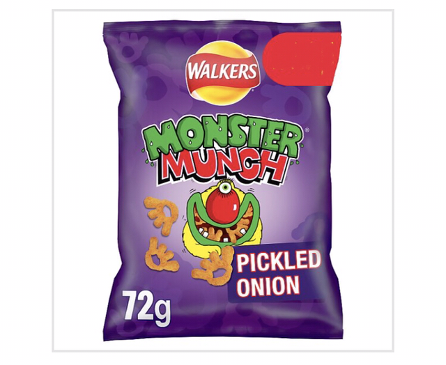 Walkers Monster Munch Pickled Onion Snacks 72g