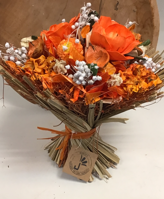 Bouquet sec orangé GM