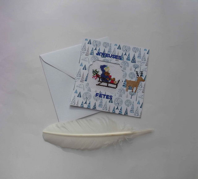 La fillette et le renne en hiver