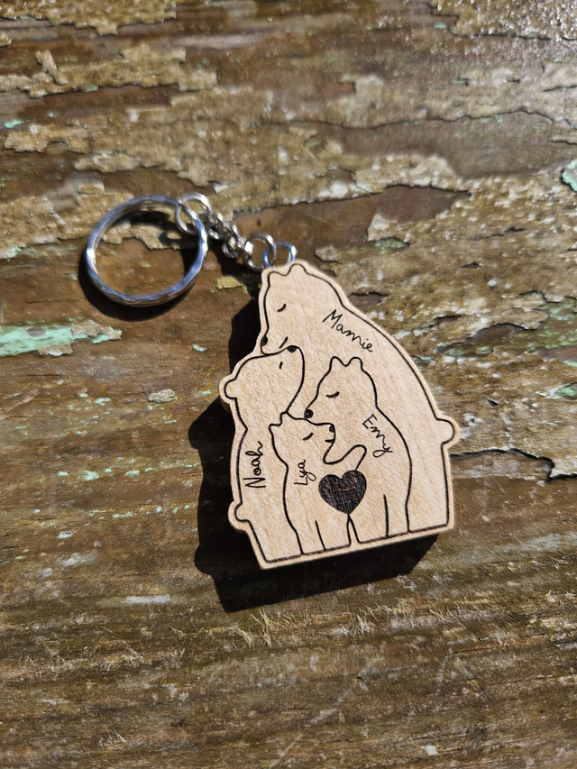 Porte-clés Oursons à Personnaliser (1 adulte + enfants)