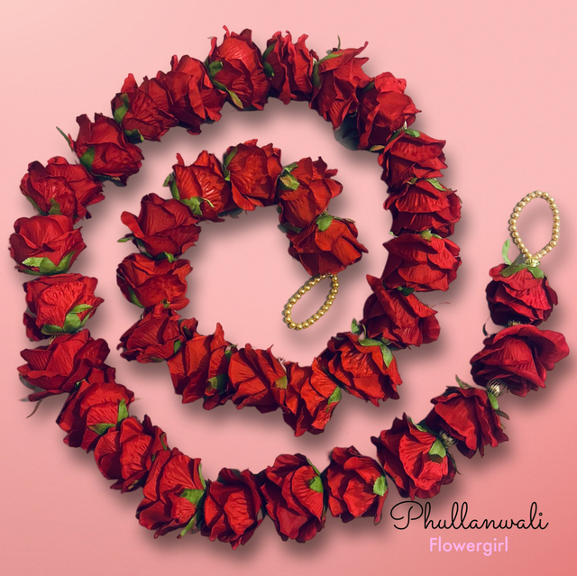 Bespoke Silk Red Rose Palla