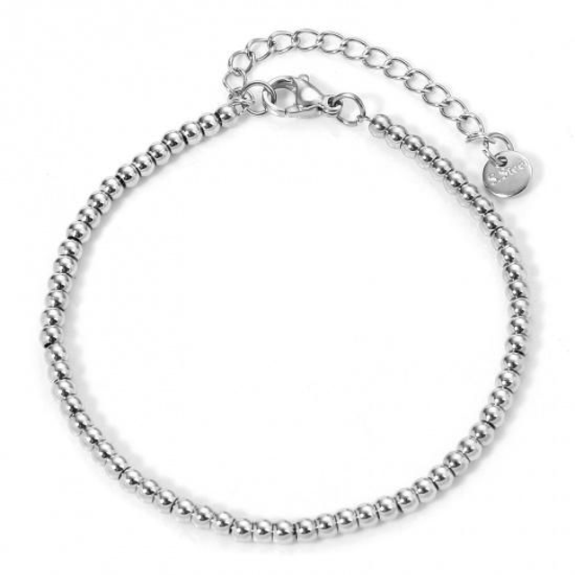 Bracelet chaîne en acier inoxydable gris 
